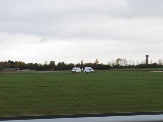 White vans just off the motorway are prostitutes waiting for customers!!