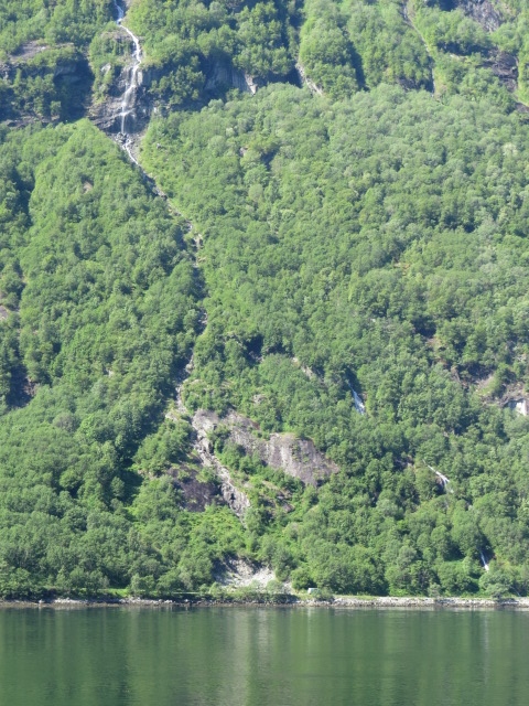 That's our quarry spot at the base of the hill right on the Geiranger Fjord