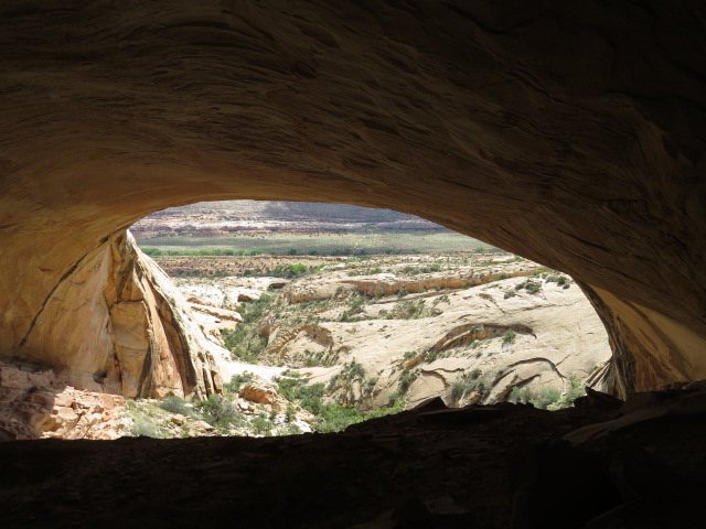 View from inside the ancient cave