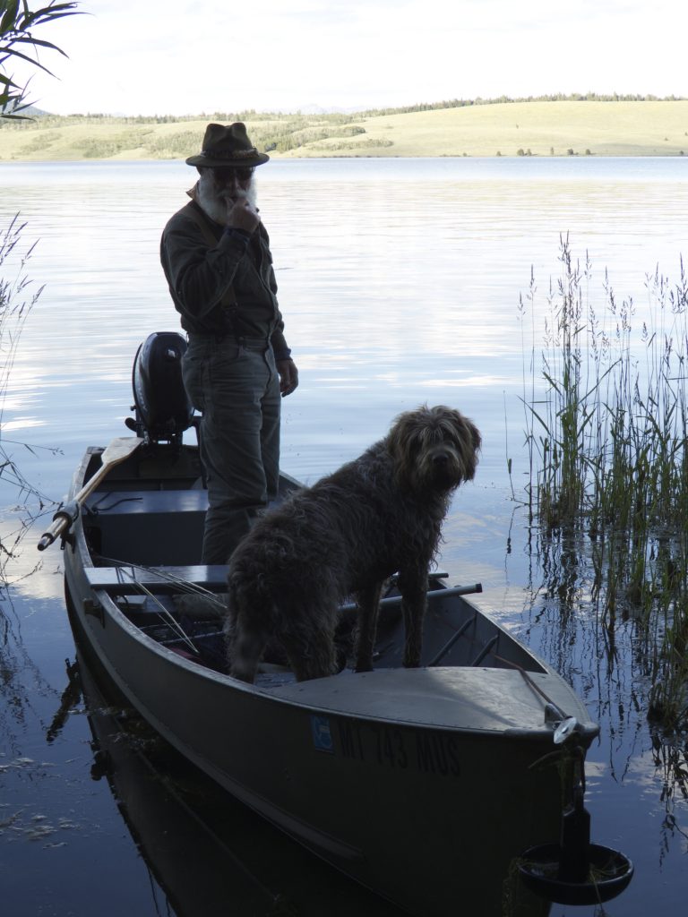 Local Fisherman Bill and his dog Walter