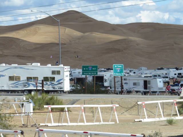 RV's flocking to the Imperial Sand Dunes