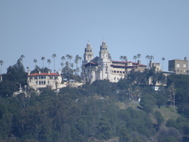 Hearst Castle in the distance